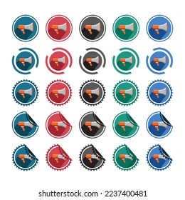 Bundle announcement, bullhorn, loud hailer, loudspeaker, megaphone icon
