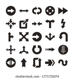 bundle of arrows set icons vector illustration design