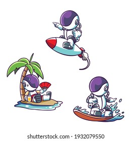 Bundle Astronaut Cute astronaut illustration