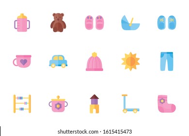 bundle of baby set icons vector illustration design