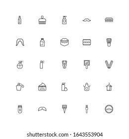 bundle of barber shop set line style icons vector illustration design