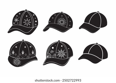Bundle of black baseball cap 