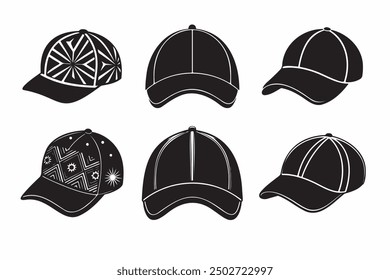 Bundle of black baseball cap 