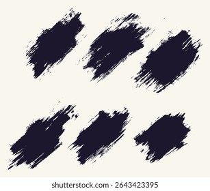 Bundle of black paint ink brush stroke background design