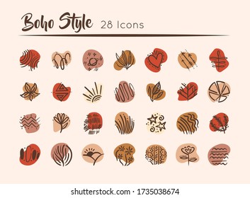 bundle of boho set icons vector illustration design