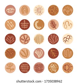 bundle of boho set icons vector illustration design