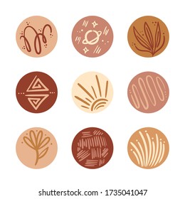 bundle of boho set icons vector illustration design