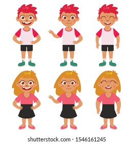 bundle boy and girl illustration