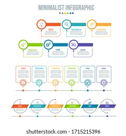 Bundle, Business data visualization. Process chart. Abstract elements of graph, diagram with steps, options, parts or processes. business template for presentation. Creative concept for infographic.