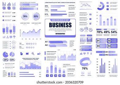 Bundle business and finance infographic UI, UX, KIT elements. Different charts, diagrams, workflow, flowchart, timeline, schemes, graphs design template. Vector info graphic and infographics set.