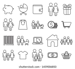 bundle of business monochrome set icons vector illustration design