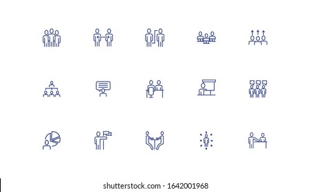 bundle of business people set icons vector illustration design