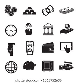 bundle of business set icons vector illustration design