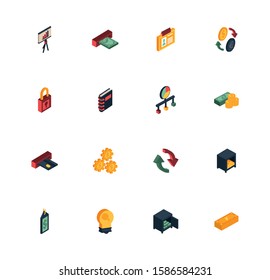 bundle of business set icons vector illustration design