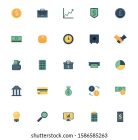 bundle of business set icons vector illustration design