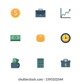 bundle of business set icons vector illustration design