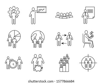 bundle of business success icons vector illustration design
