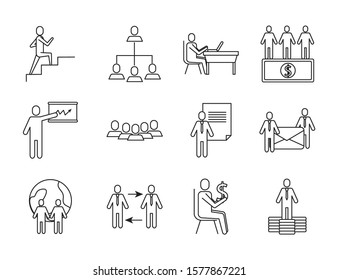 bundle of business success icons vector illustration design