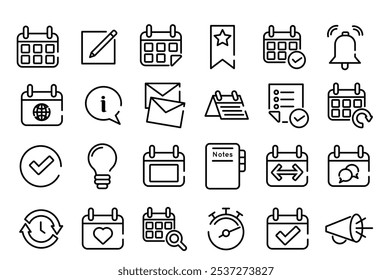 Bundle calendars set icons illustration Vector
