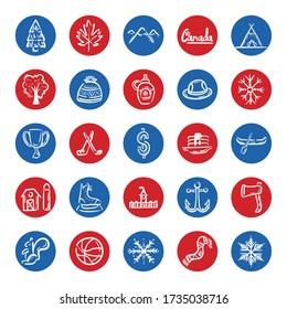 bundle of canadian set icons vector illustration design