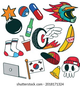 Paquete de pegatinas de dibujos animados adecuado para niños libro, parches de bordado 