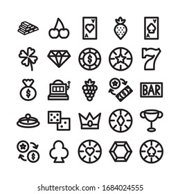 bundle of casino set icons vector illustration design