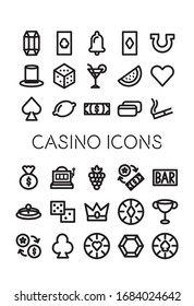 bundle of casino set icons vector illustration design