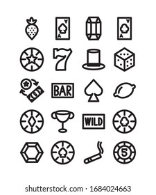 bundle of casino set icons vector illustration design