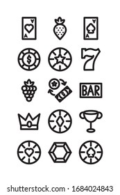 bundle of casino set icons vector illustration design