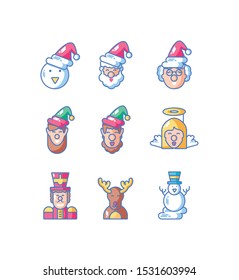 bundle of christmas with icons set vector illustration design