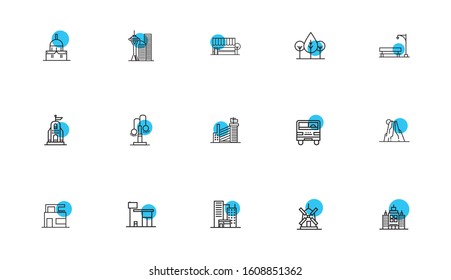 bundle of cities set icons vector illustration design