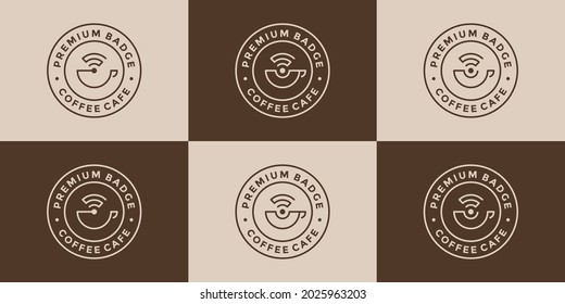 bundle coffee shop logo design badge