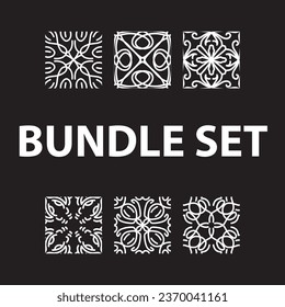 bundle, collection of patterns, for your background or texture, design vector