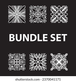 bundle, collection of patterns, for your background or texture, design vector