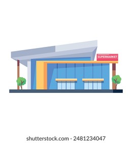 Bundle of Commercial Centers Isometric Icons 


