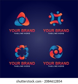 bundle of company logo vector
simple and elegant design