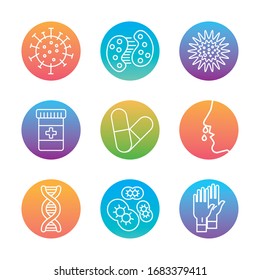 bundle of covid19 set icons vector illustration design