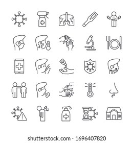 bundle of covid19 set icons vector illustration design