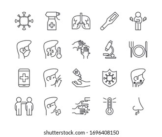 bundle of covid19 set icons vector illustration design