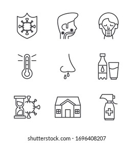 bundle of covid19 set icons vector illustration design