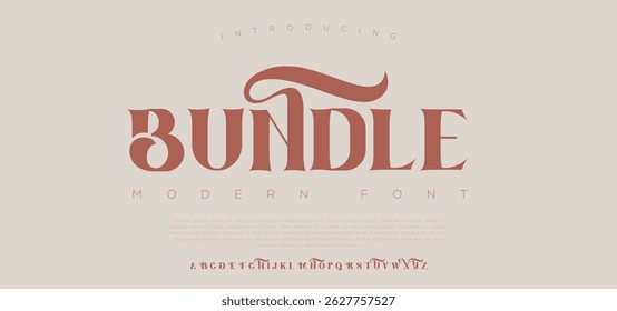 Bundle creative modern stylish calligraphy letter logo design