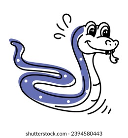 Bundle of Creepy Snakes Hand Drawn Icons 

