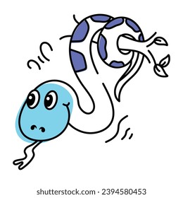 Bundle of Creepy Snakes Hand Drawn Icons 

