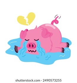 Bundle of Cute Hog Flat Stickers 

