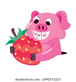 Bundle of Cute Hog Flat Stickers 

