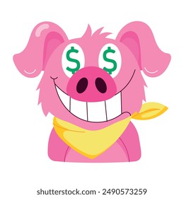 Bundle of Cute Hog Flat Stickers 

