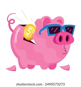 Bundle of Cute Hog Flat Stickers 

