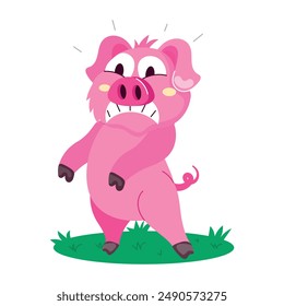 Bundle of Cute Hog Flat Stickers 

