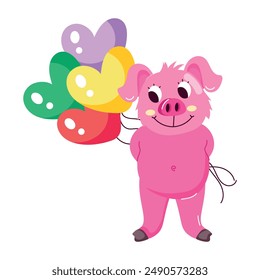 Bundle of Cute Hog Flat Stickers 

