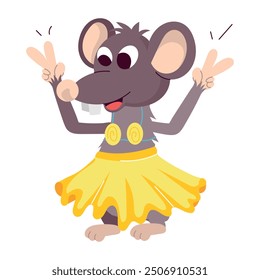Bundle of  Cute Mouse Flat Stickers 

